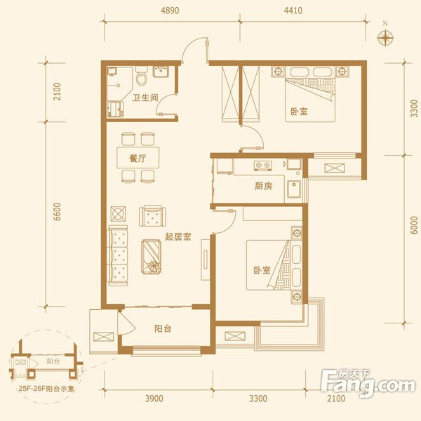 金屋秦皇半島仁晟裝飾戶型圖