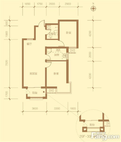 金屋秦皇半島仁晟裝飾戶型圖