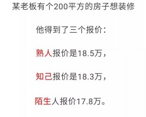 一個裝修工程，這三種報價，你會選哪個呢?